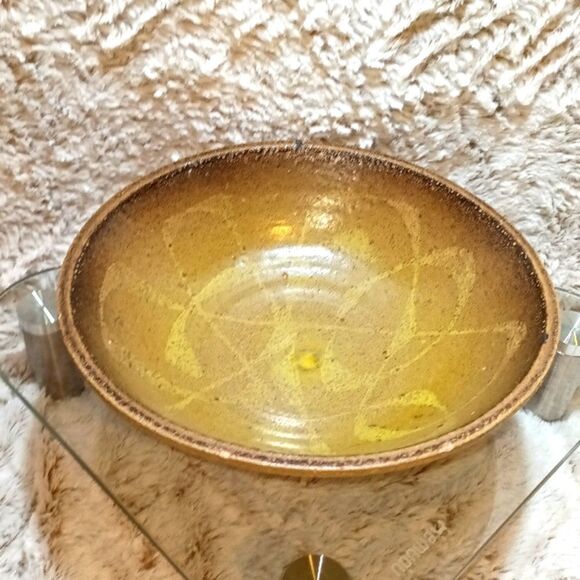 1950 Handmade vintage pottery bowl. Signed - Picture 1 of 8